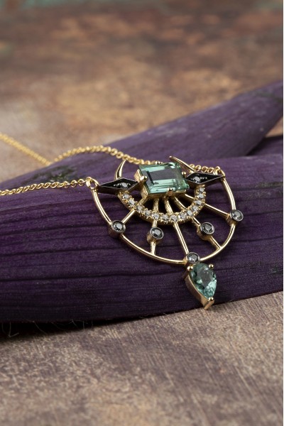 Asteroid Compass Necklace | Uranus Collection