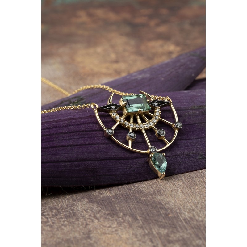 Asteroid Compass Necklace | Uranus Collection