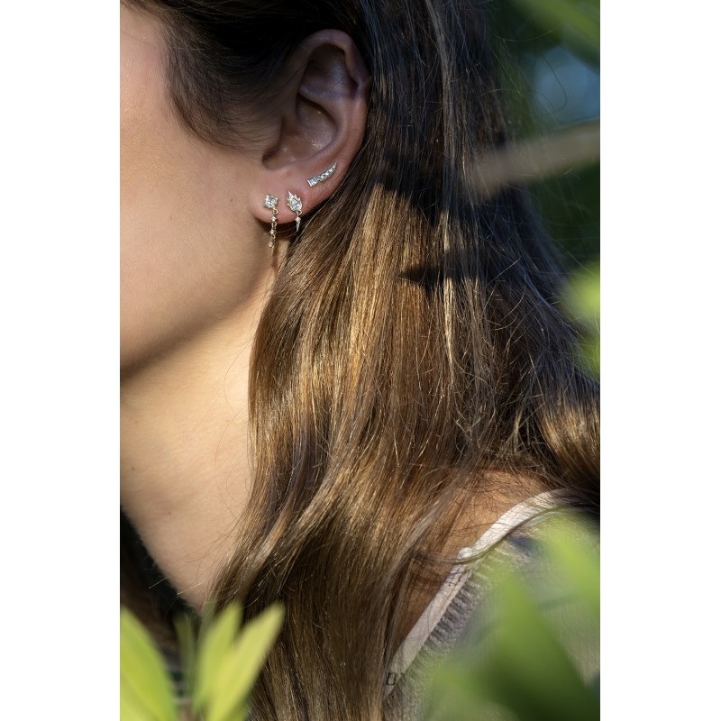 Brilliant Fire Single Earring | Marquise Collection