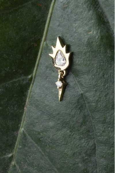 Brilliant Fire Single Earring | Marquise Collection