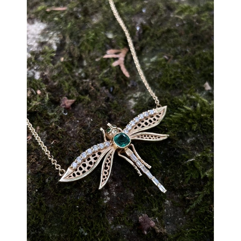 River Cruiser Dragonfly Necklace |Foret Collection