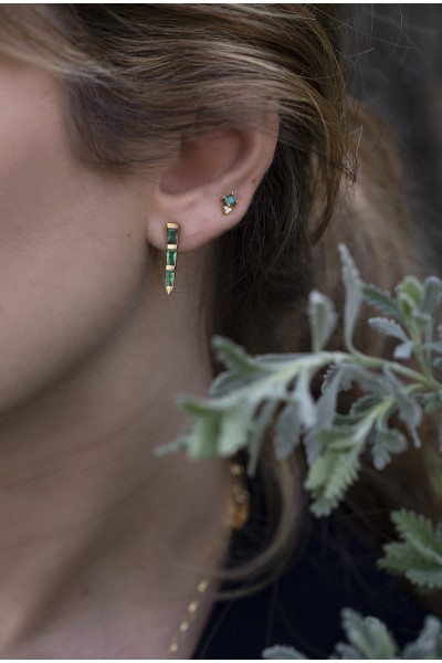 Stalactite Emerald Earrings |Uranus Collection