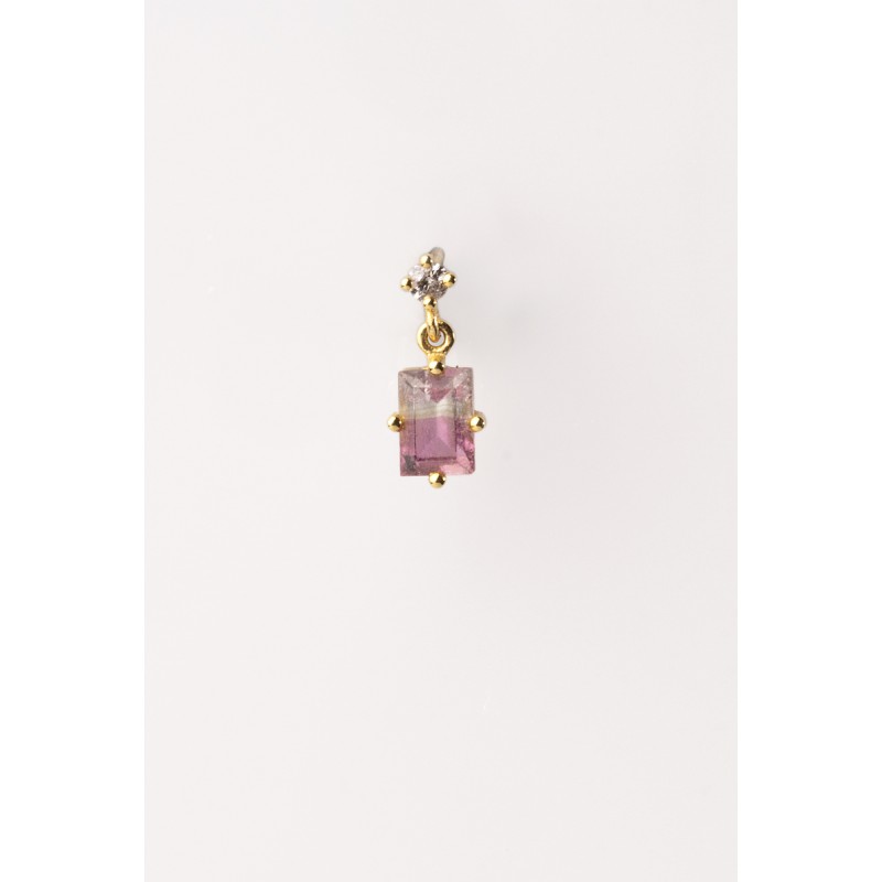 Langia Tourmaline Drop Single Earring | Dewdrop Collection