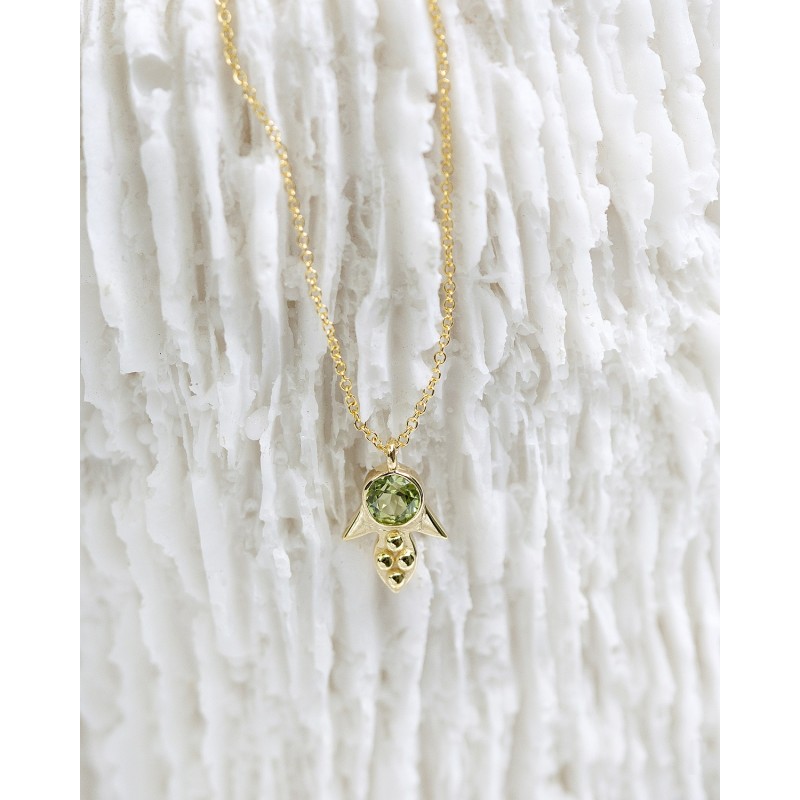 Peridot Bee Hive Necklace | Egyptian Collection