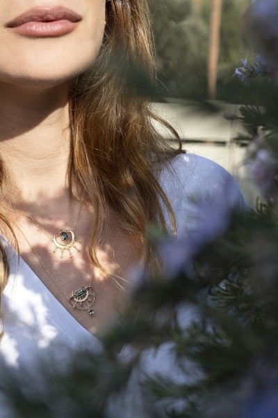 Asteroid Compass Necklace | Uranus Collection