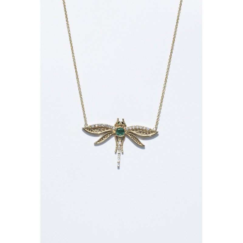 River Cruiser Dragonfly Necklace |Foret Collection