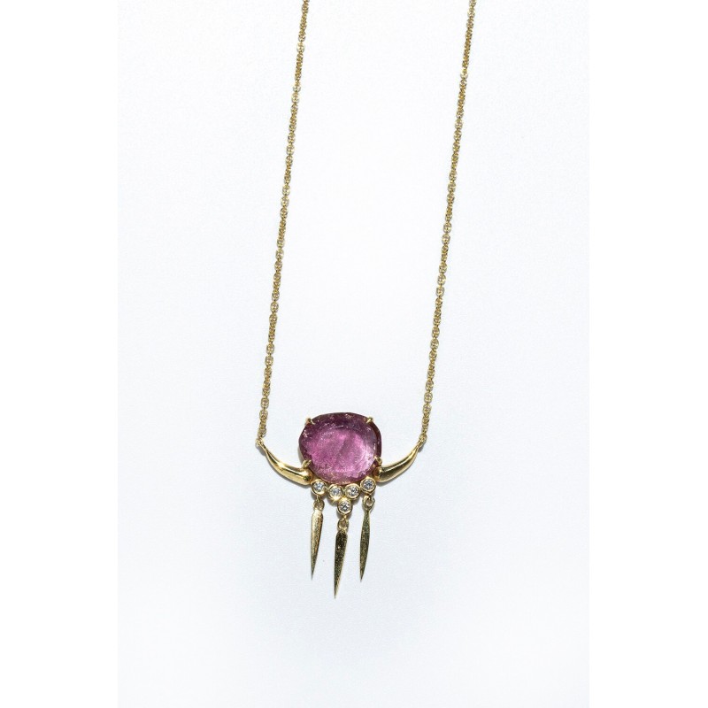 Violette Tourmaline Necklace | Uranus Collection                                                               