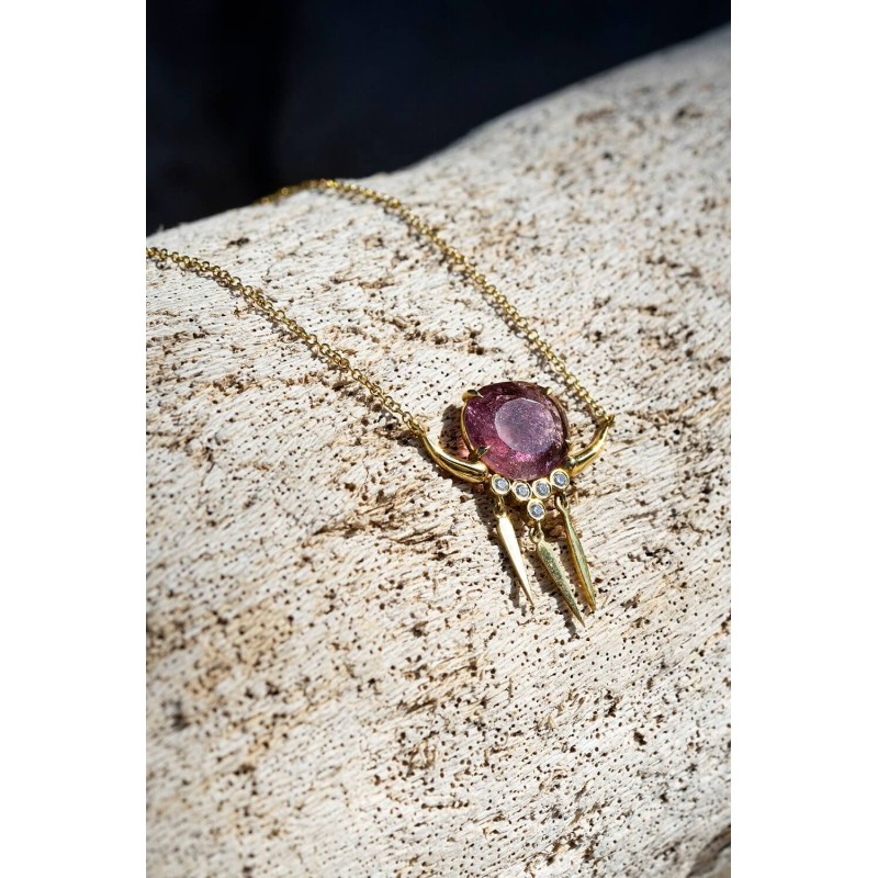 Violette Tourmaline Necklace | Uranus Collection                                                               