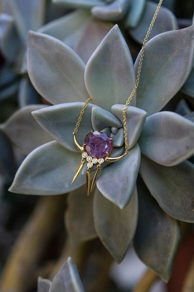 Violette Tourmaline Necklace | Uranus Collection                                                               