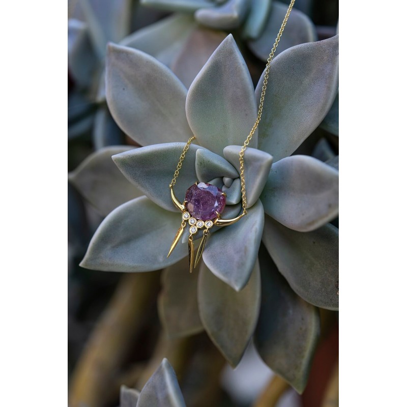 Violette Tourmaline Necklace | Uranus Collection                                                               