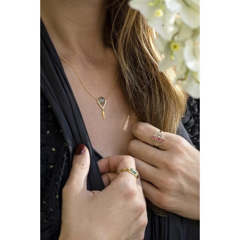 Perdita Mint Tourmaline Necklace | Dewdrop Collection                                                               