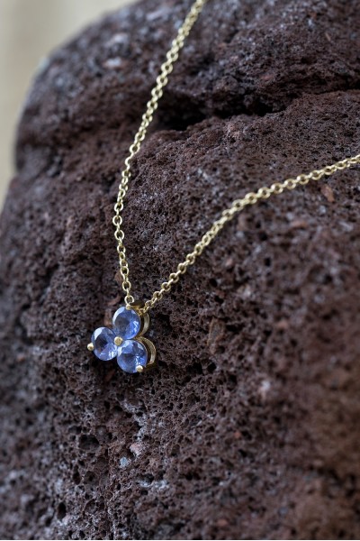 Tanzanite Trillium Necklace | Forêt Collection