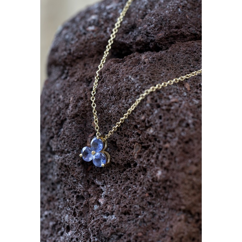 Tanzanite Trillium Necklace | Forêt Collection