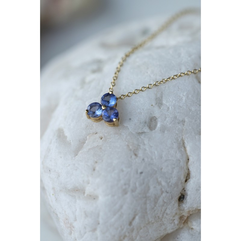 Tanzanite Trillium Necklace | Forêt Collection