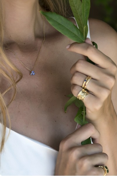 Tanzanite Trillium Necklace | Forêt Collection