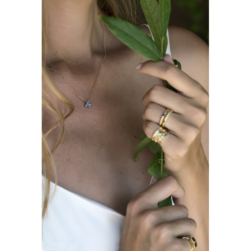 Tanzanite Trillium Necklace | Forêt Collection