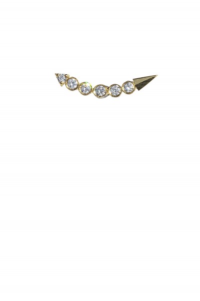 The Diamond ARC Single  Earrings | Piercing Realms Collection