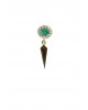 The Emerald Crowned Spear Single  Earrings | Piercing Realms Collection
