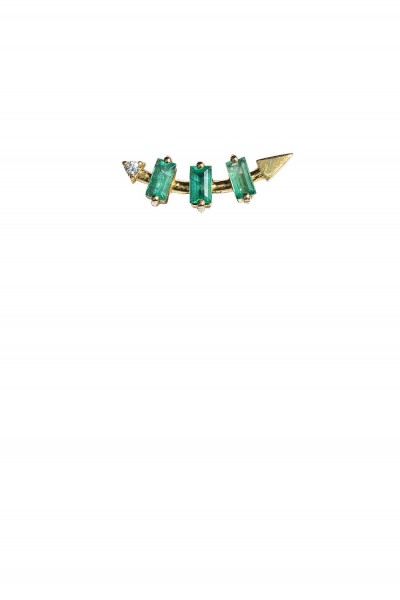 The Emerald Path Single  Earrings | Piercing Realms Collection