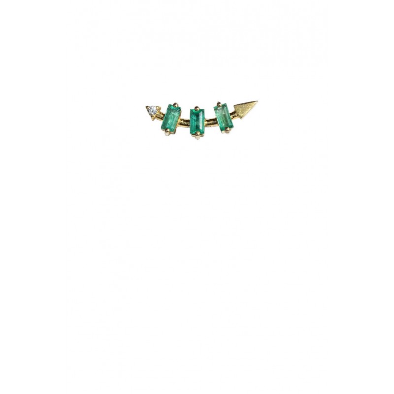 The Emerald Path Single  Earrings | Piercing Realms Collection
