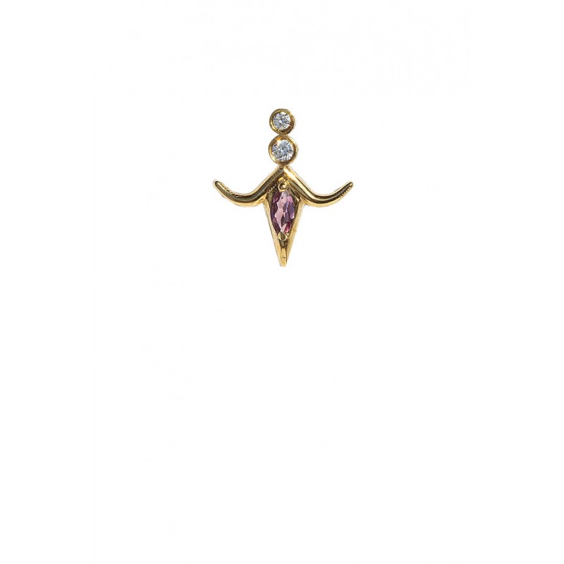 The Horned Oracle Single  Earrings | Piercing Realms Collection