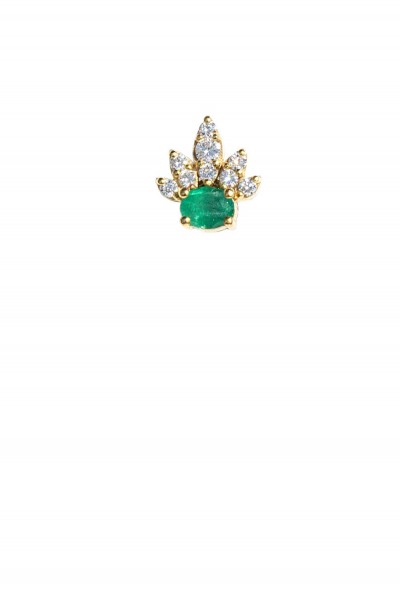 The Lotus Flame Single  Earrings | Piercing Realms Collection