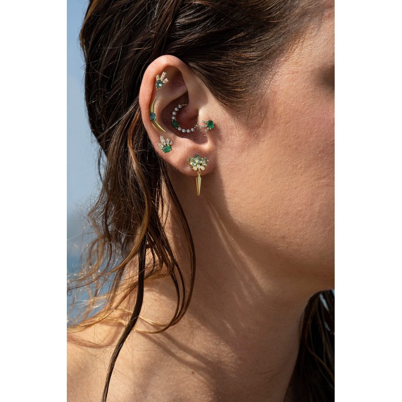 The Radiant Crown Single  Earrings | Piercing Realms Collection