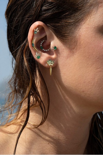 The Rooted Flame Single  Earrings | Piercing Realms Collection