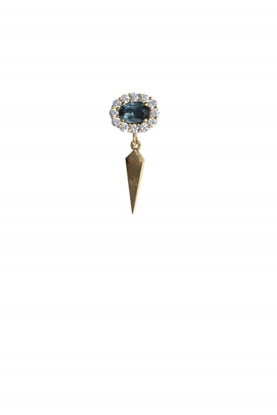 The Crowned Spear Single  Earrings | Piercing Realms Collection