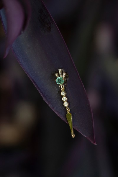 Calyx of Insight Single  Earrings | Piercing Realms Collection