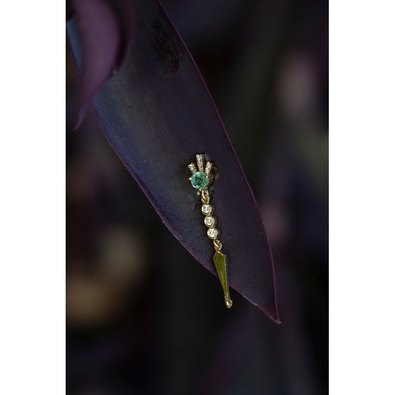 Calyx of Insight Single  Earrings | Piercing Realms Collection