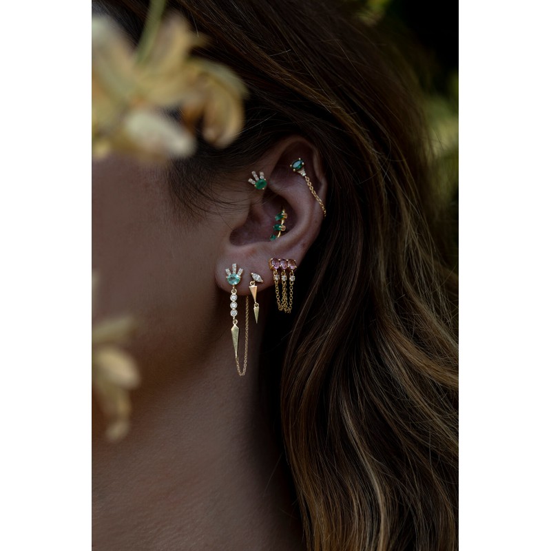 Calyx of Insight Single  Earrings | Piercing Realms Collection