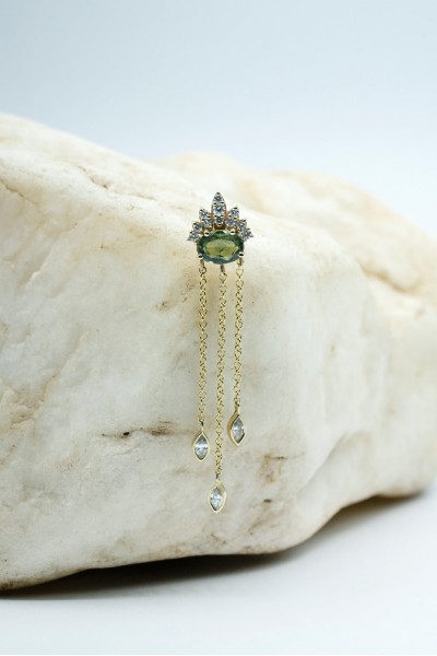 Tears of the Hidden Queen Single Earrings | Piercing Realms Collection