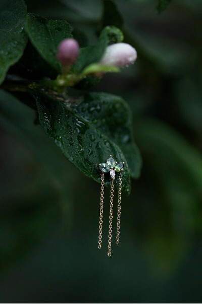 Trillium Of Fortune  Single Earrings | Piercing Realms Collection