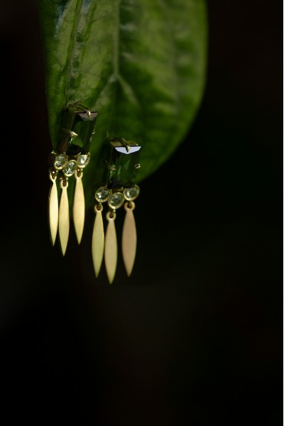Era tourmaline dream catcher earrings | Uranus Collection