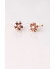 Rhodolite daisy earrings | Dewdrop Collection
