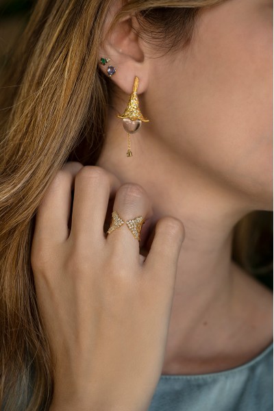 Water bell earrings (pair) | Dewdrop Collection - UPON REQUEST
