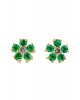Emerald Daisy Earrings | Dewdrop Collection