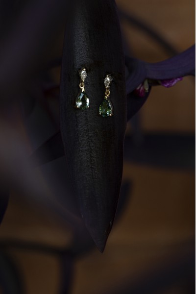 Nereid Tourmaline Earrings | Dewdrop Collection