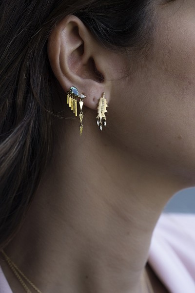 Diamond Vine Leaf Earring | Foret Collection