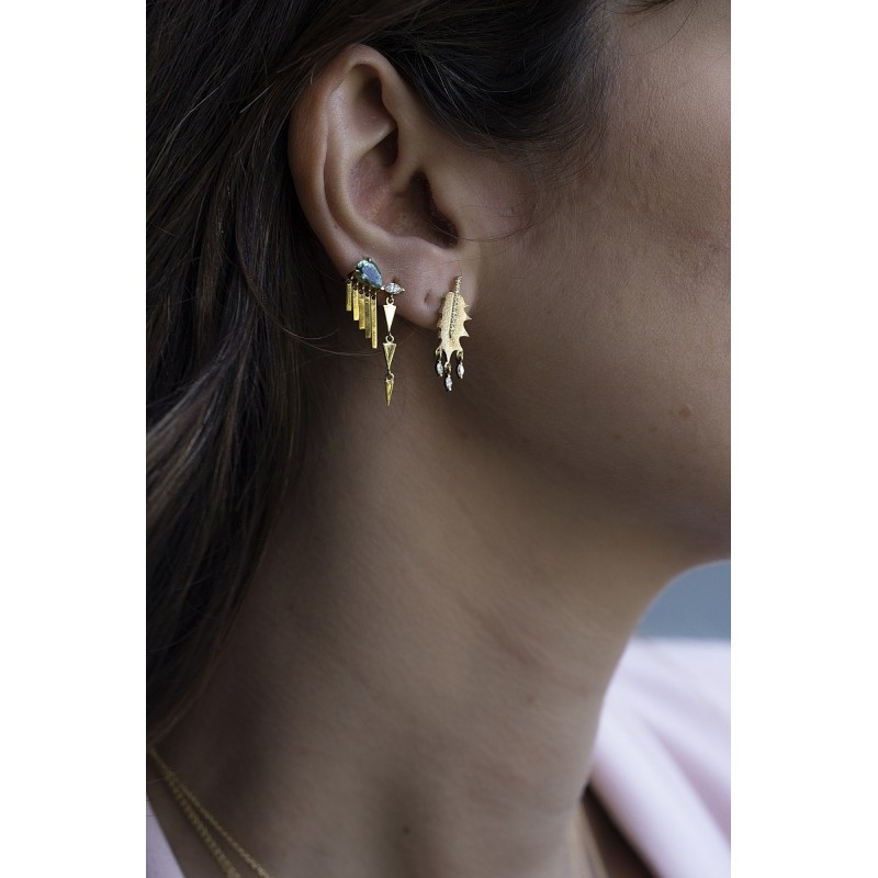 Diamond Vine Leaf Earring | Foret Collection