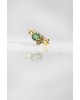 Emerald Flower Mini Hoop Single Earring | Uranus Collection
