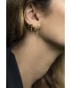 Emerald Flower Mini Hoop Single Earring | Uranus Collection