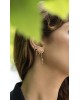 Emerald Flower Mini Hoop Single Earring | Uranus Collection