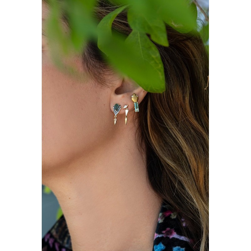 Naga Tourmaline Single Earring | Uranus Collection
