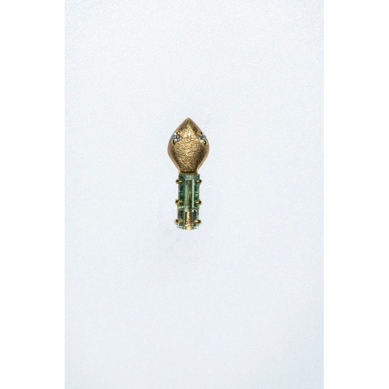 Naga Tourmaline Single Earring | Uranus Collection