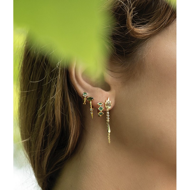London Blue Fire Single Earring | Uranus Collection