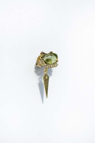 Rosalind Tourmaline Single Earring | Dewdrop Collection