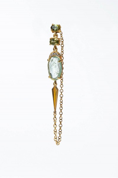 Verdant Oracle Single Earring | Dewdrop Collection