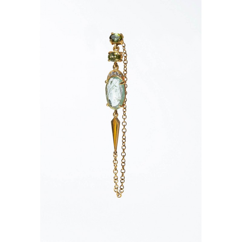 Verdant Oracle Single Earring | Dewdrop Collection